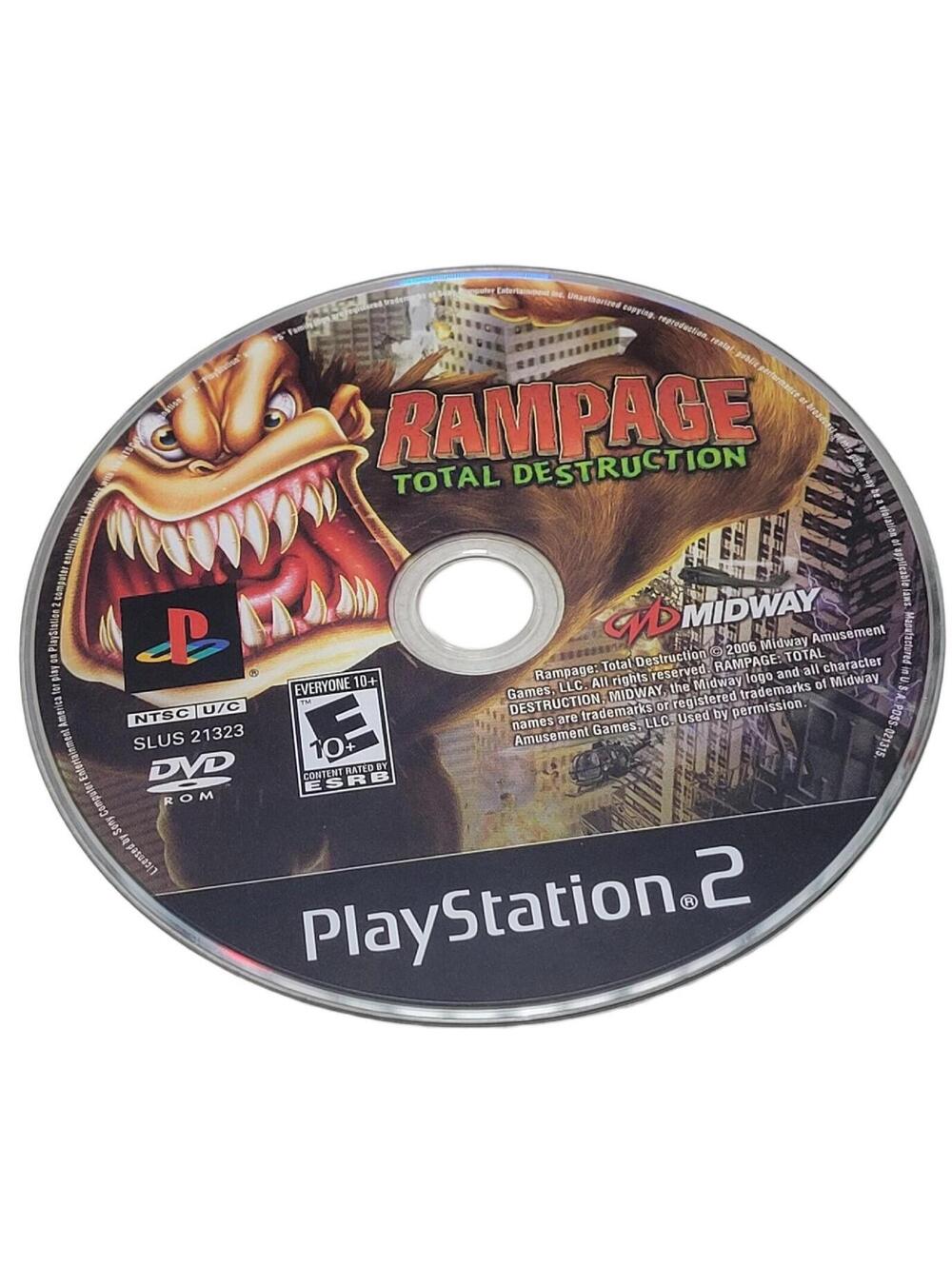 PS2 Rampage: Total Destruction Disc Only Sony PlayStation 2